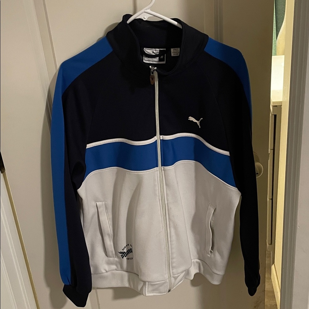 Puma Black and Blue Zip-Up Jacket